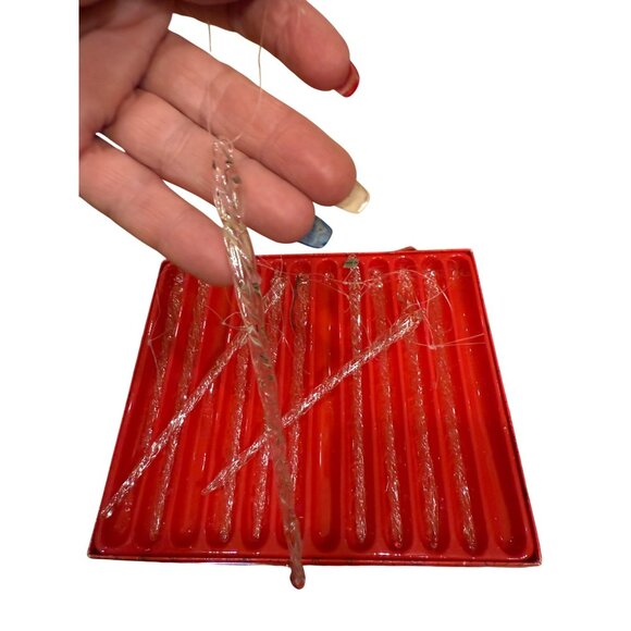 Clear Icicle Ornaments Set Of 40 In Boxes - Picture 4 of 5